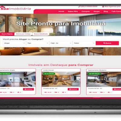 Site Para Imobiliária Em Php, Script Administrável