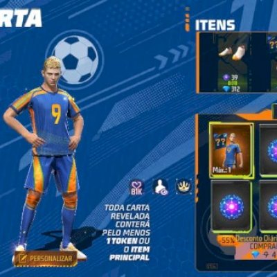 Conta com o conjunto craque do futebol.