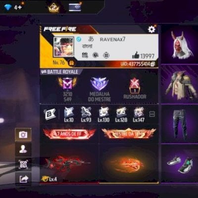 CONTA FF TOP COM 550 PEITAS/PASSES ANTIGOS/MESTRE S12/ARMA EV/BARBINHA/BANDEIRÃO