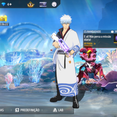 Conta free fire com a nova skin super rara!!