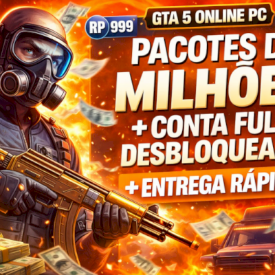 [GTA 5 ONLINE PC] PACOTES DE MILHÕES + LEVEL ATÉ 8000 + UNLOCK ALL