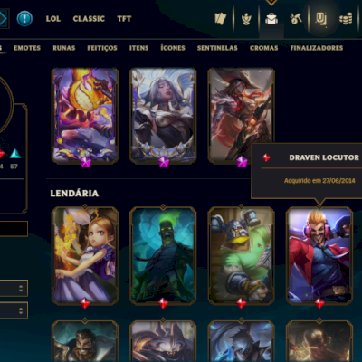 CONTA LOL | 213 SKINS | SEASON 2013