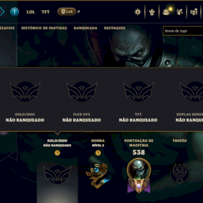 Unranked com TODOS os Champs e 273 Skins +5 Vitoriosas
