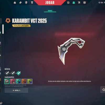Conta VALORANT (duas facas exclusivas) e LOL (292 SKINS)
