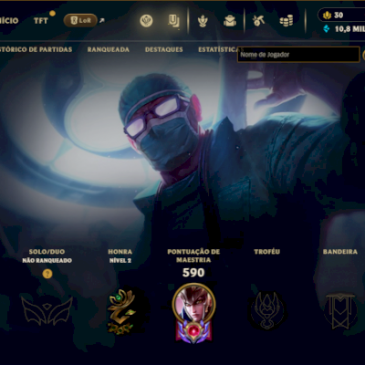 Conta League of Legends Unranked ex esmeralda.
