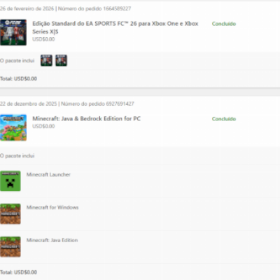 Conta à Venda EA Sports FC 26 (Xbox) + Minecraft (PC)