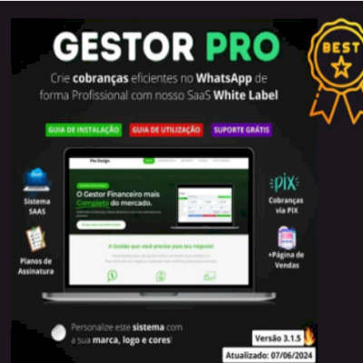 Gestor Pro v3.2.3 versão gold - Sistema de Cobranças