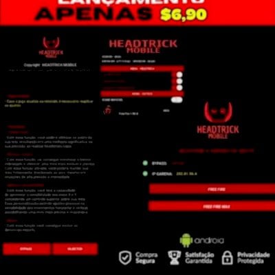 Todos vão tremer❗️🔞🔥 headtrick scarlet Premium (anti ban e anti Black list)🔥☠