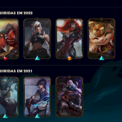 Conta de LOL com várias skins, usuário único, dados de recuperação no preço