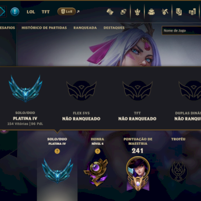 Platina 4 com 110 Champs e 35 Skins ( MAIN ADC )
