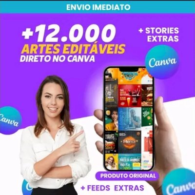 + 12.000 Posts Prontos (Canva) 100?itaveis + Bônus