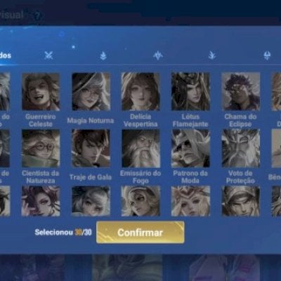 Conta com 310 skins, todos os heróis NOBREZA 9