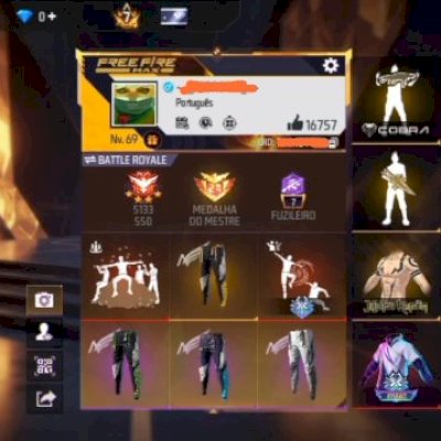 Conta do free fire prime 7