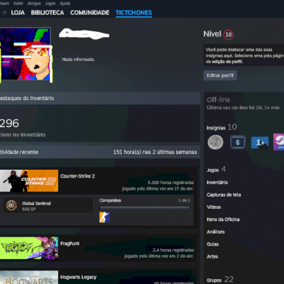conta steam antiga mais de 5300 horas de cs prime . sem banimento vac