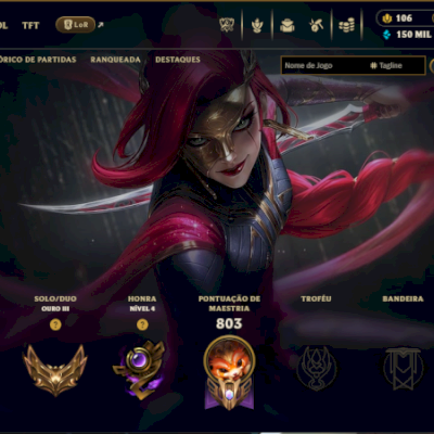 CONTA ÚNICO DONO I 100% SEGURA I SEASON 14 I 404 SKINS I FULL CAMPEÕES