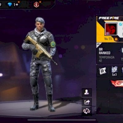 Conta Free Fire 6 anos de jogo, ump ruby, passe mercenário de 2018.