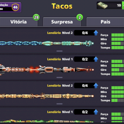 Conta 8 Ball pool muito boa  taco raro