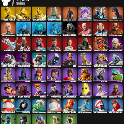 CONTA COM MIDAS, PASSE DA MARVEL, PACOTE GLUP, E VARIAS SKINS E PICARETAS BOAS