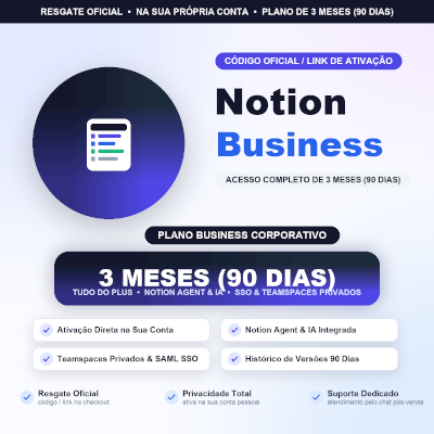 Notion Business 3 Meses | Cupom Oficial Na Sua Própria Conta
