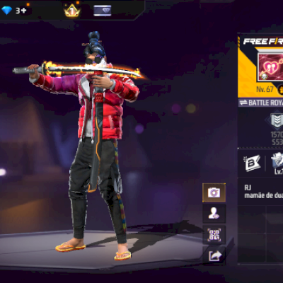 vendo conta de free fire nível 67