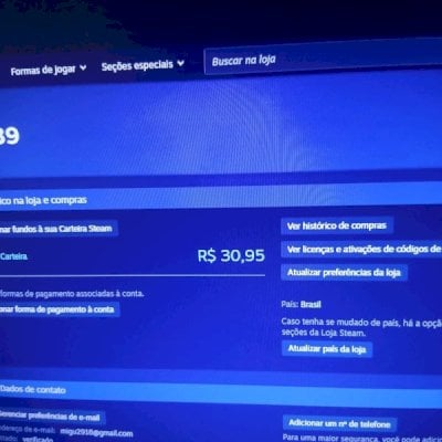 CONTA COM 30,95 DA STEAM