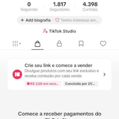 CONTA DO TIKTOK COM SHOP ATIVO +1,8K SEGUIDORES LIVES ATIVAS (ENGAJAMENTO REAL)