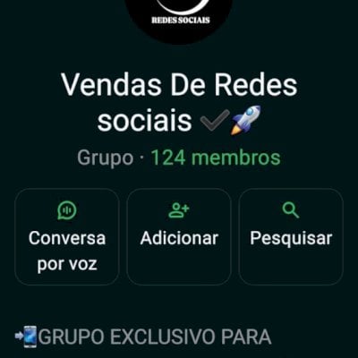 VENDO GRUPO DE WHATSAPP COM 123 SEGUIDORES/ GRUPO ATIVO