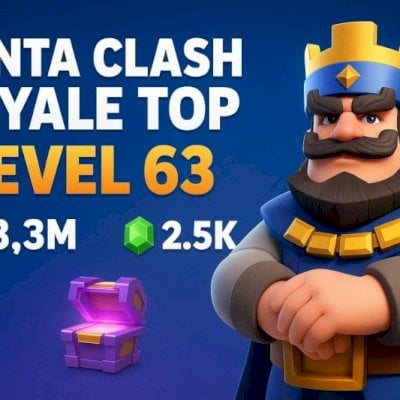 Conta Clash Royale TOP – 45 cartas lvl 15 + 3,3M de ouro + 2.5k gemas | Segura