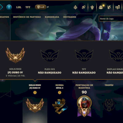 Ouro 4 com 55 Champs e 22 Skins