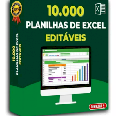 +10.000 Packs Excel Editáveis+BRINDE