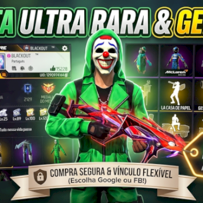 CONTA FF ULTRA RARA 💎 TOP CRIMINAL VERDE + BANDEIRÃO + MP40 EVO + 545 PEITORAIS