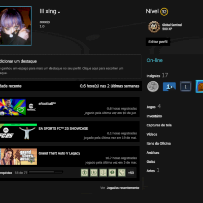 Vendo Conta STEAM | CS2 PRIME, RESTRICAO 5 DOL OFF, NBA 2K24 E GTA 5