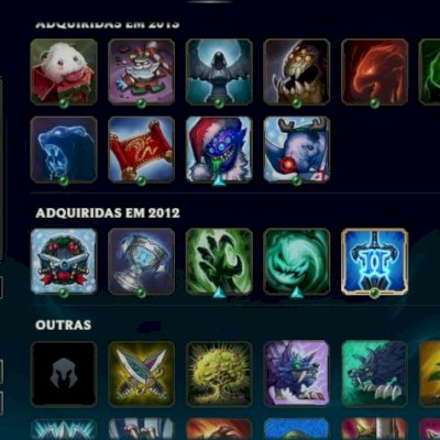 Conta antiga do LOL Muitas skins e icones