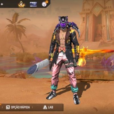 Conta rara de ff com passe do jaguar