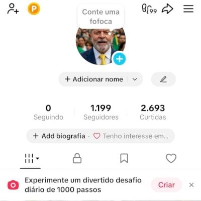 CONTA TIK TOK 1,2K DE SEG E 2,6K DE CURTIDAS (CONTAS TIK TOK)