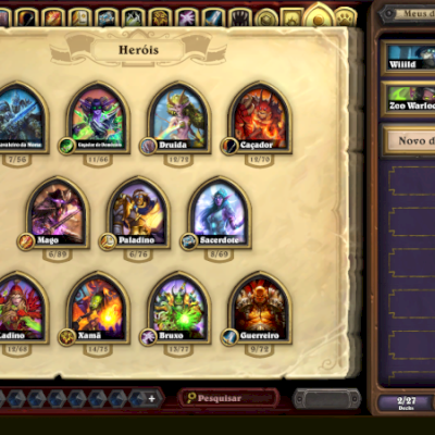 CONTA HEARTHSTONE C/ BACKCARD E DEZENAS DE SKINS
