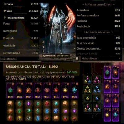 Conta de diablo 5k de ressonância