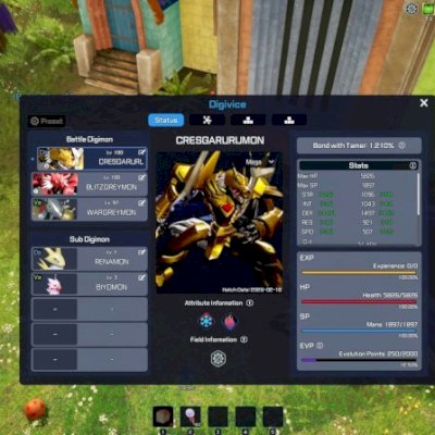 Digimon Super Rumble - Conta Mid Game - Server 4/Pukamon - Blitzgrey e Cressgaru
