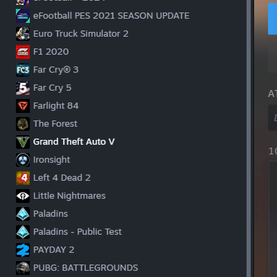 Conta Steam com alguns jogos