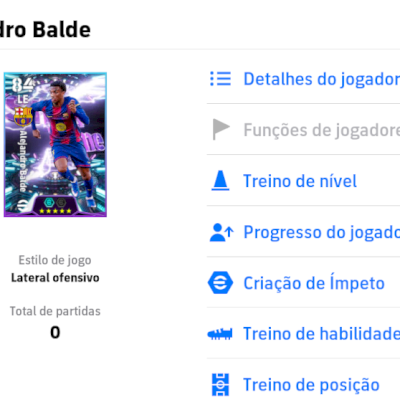 Conta Efootball com Alejandro Balde 104