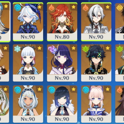 NEUVILLETTE COM BISS + RAIDEN COM BISS + MAVUIKA + FURINA + ARLECCHINO + NAHIDA