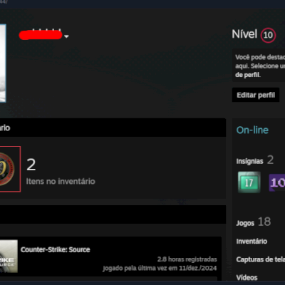 CONTA STEAM 19 ANOS COM JOGOS - MOEDA 5 E 10 ANOS CS