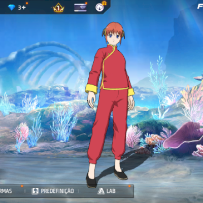 Conta free fire com a skin da kagura gimtama