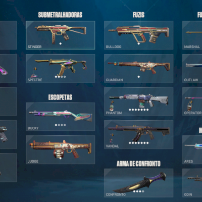 CONTA VALORANT COM MUITA SKIN