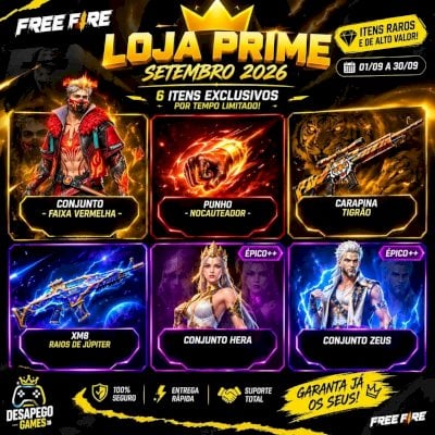 Loja prime mês de agosto 2026