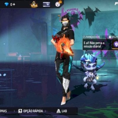 Conta 6 anos de free fire 4 skins naruto mais Mp40 do itachi