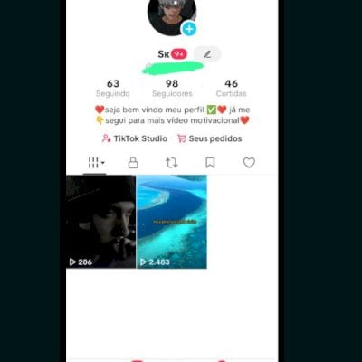 Vendo essa conta Tik Tok