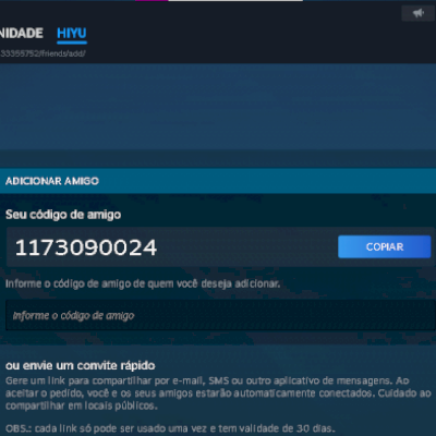Vendo conta da Steam com o valor de 3000