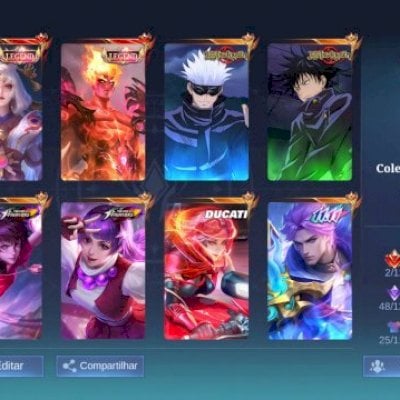 Conta super rara com 411 skin escolhida a dedo várias skin de parceria