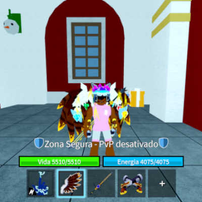 Conta de blox fruits com 4 frutas perm e gamepass